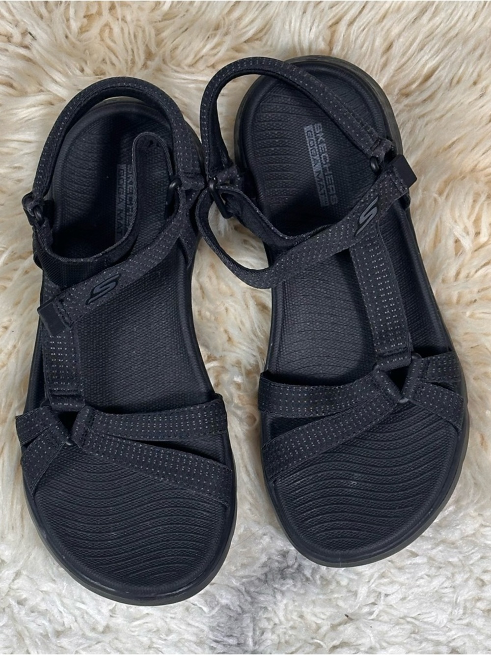 Skechers Women's Black Strappy Sport Sandals